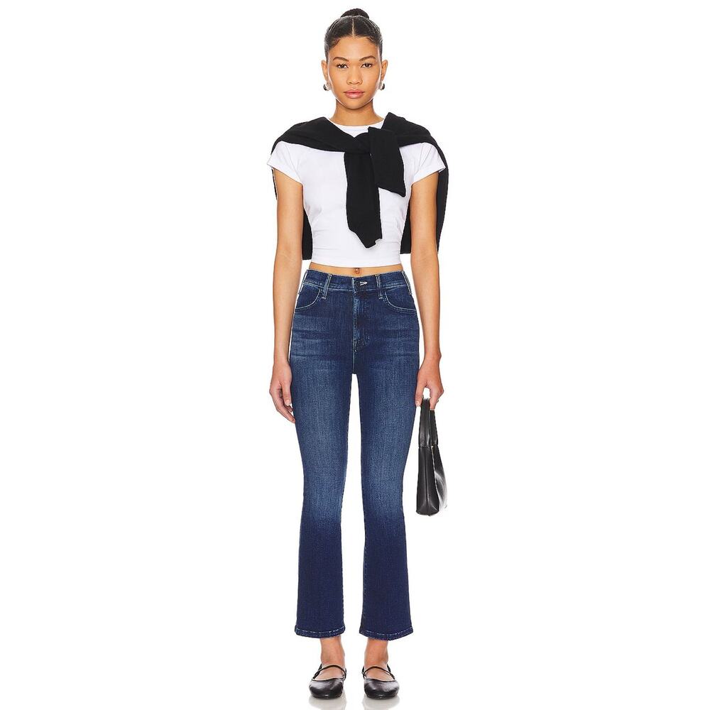 MOTHER The Hustler Ankle High Rise Flare Jeans Blue Size 25